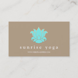 Modern turkos Blue Lotus Yoga Instructor Visitkort