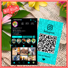 Modern turkos byggnad & konstruktions Instagram Visitkort
