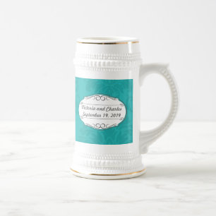 Modern turkos Chartreuse Damask Wedding Sejdel