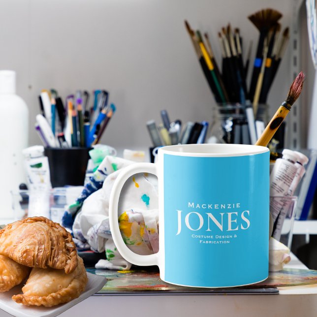 Modern turkos för privat varumärke - Logotyp Kaffemugg (Skapare uppladdad)