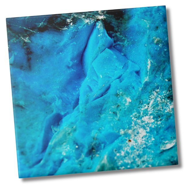 Modern turkos Marble Stone Kakelplatta (Trendy Stylish Vibrant Aqua Blue Mineral Stone Ceramic Tile)