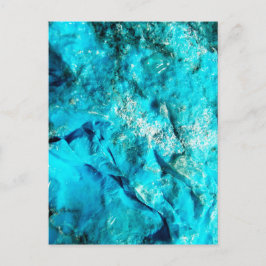Modern turkos Marble Stone Vykort