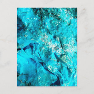 Modern turkos Marble Stone Vykort