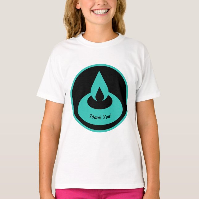 Modern turkos- och Black Oil Light-Tack! T Shirt (Framsida)
