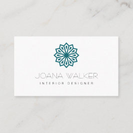 Modern turkos oriental inredningsdesigner visitkort