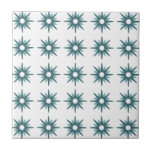 Modern turkos-potatisen Starburst Mönster Cer från Kakelplatta<br><div class="desc">Modern design i mitten av århundradet som ger vintage mönster av retro turquise blue starbursts på vit bakgrund. Enkel, ren modern design. Skapa din egen anpassningsbar mönster genom att ladda upp en ny bild eller använda meddelandeknappen för att kontakta designern för hjälp. Så här skapar du din egen mönstrade design:...</div>