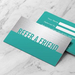Modern turkos & Silver Beauty Salon Referral