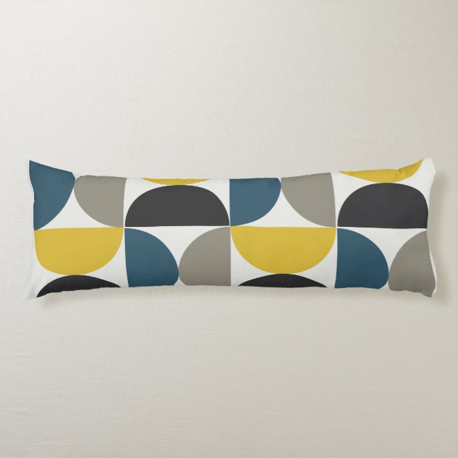 Modern Turmer Gunmetal och blå Kroppskudde (Framsidan)