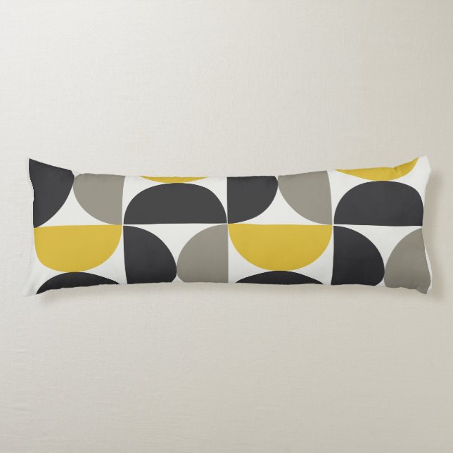 Modern turmeric Gunmetal i mitten av århundradet Kroppskudde (Framsidan)
