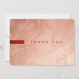 Modern Tuscan Rose Gold & Red Redigerbar Tack Kort
