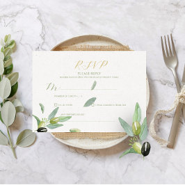 Modern Tuscany Olivlöv Gren-RSVP KORT