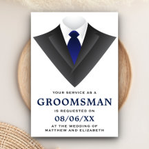 Modern Tuxedo Bröllsbjudningsförfrågan