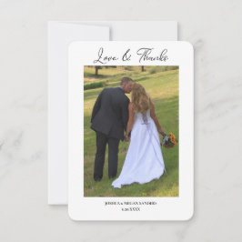 Modern två foto Bröllop Kärlek och tack