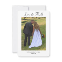 Modern Två Foto Bröllop Kärlek och Tacksamhet