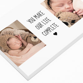 Modern två foto | Du gör vårt liv färdigt Canvastryck