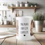 Modern två foto | Du gör vårt liv färdigt Kaffemugg<br><div class="desc">Modern två foto | Du gör vårt liv färdigt</div>