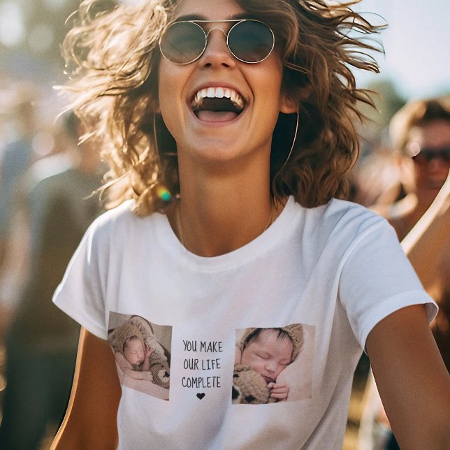 Modern två foto | Du gör vårt liv färdigt T Shirt (Skapare uppladdad)