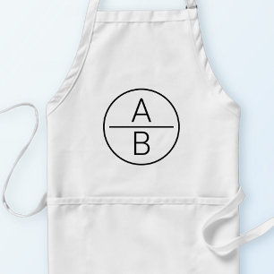 Modern två Initialer Monogram Förkläde
