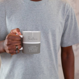 Modern två ton för namn och Drink-preferens Kaffemugg