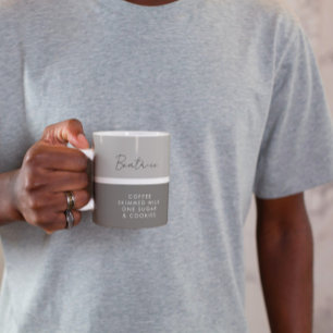 Modern två ton för namn och Drink-preferens Kaffemugg
