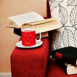 Modern tvåtonkaffe i guld Mugg