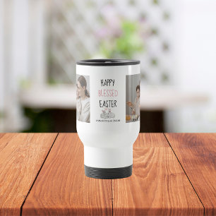 Modern Two Photo   Happy Blessed Easter   Bunny Resemugg