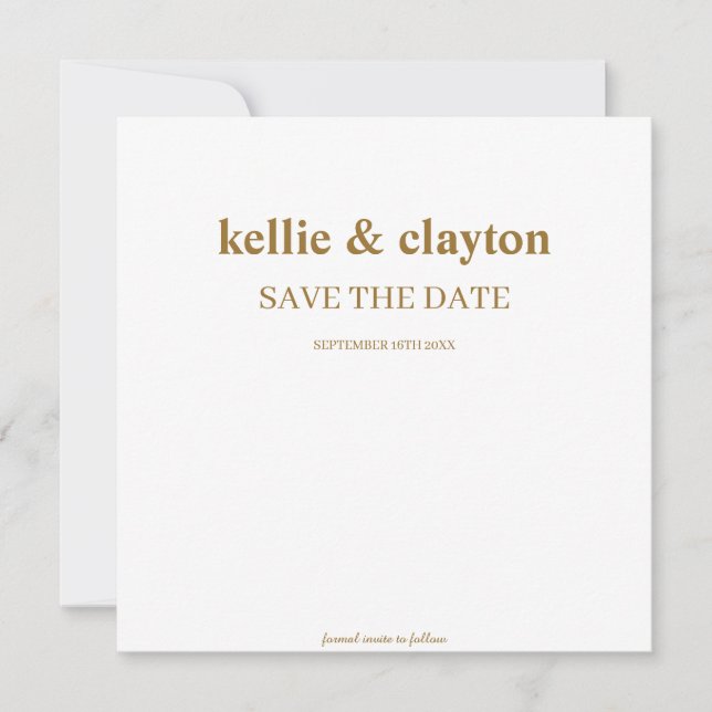 Modern Typ Bröllop Spara Datum Datumet (Framsida)