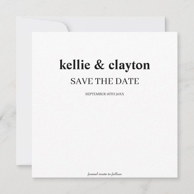 Modern Typ Bröllop Spara Datum Spara Datumet (Framsida)