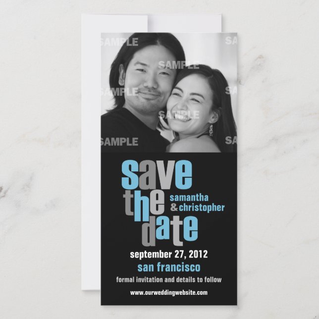 Modern typ Spara datumfotokortet Datumet (Framsida)