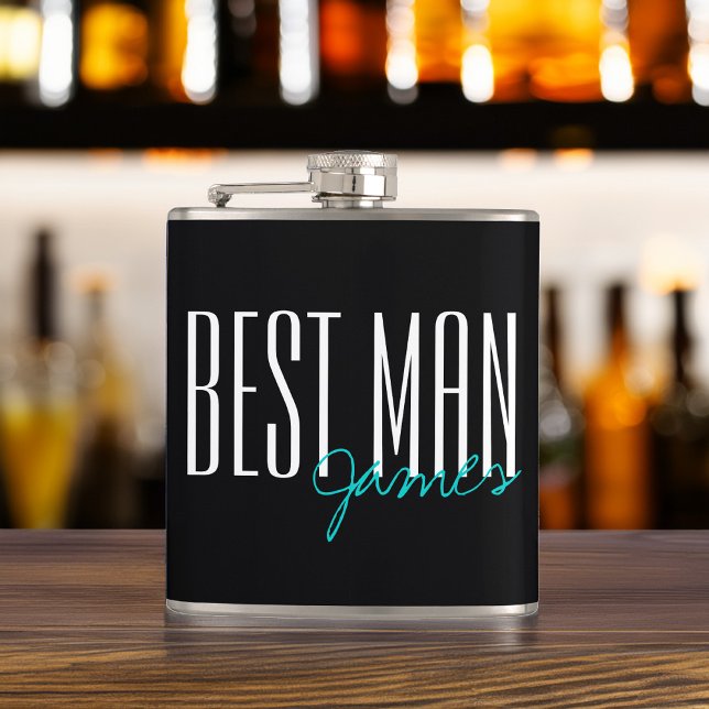 Modern Type Best Man Personlig Brudens sida Fickplunta (Skapare uppladdad)