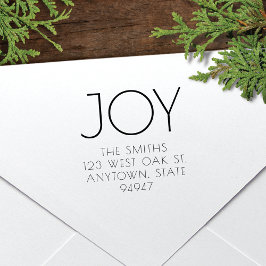 Modern Type JOY Helgdag Frimärke Självfärgande Stämpel