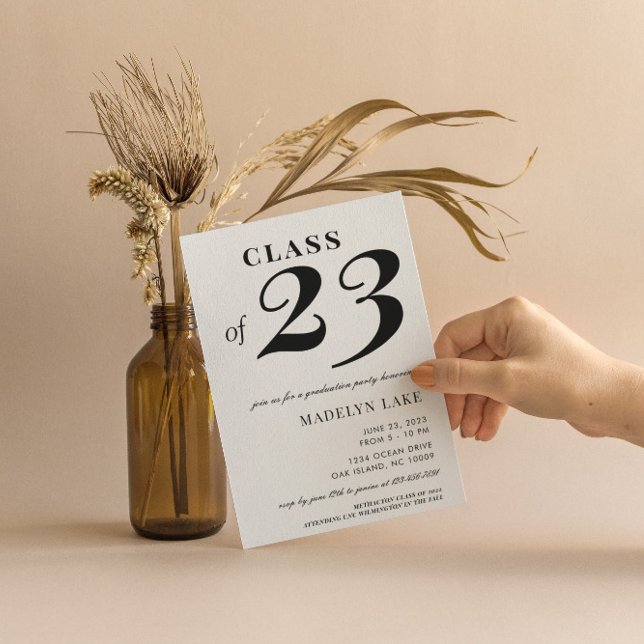 Modern typografi 2023 Studenten-inbjudan Inbjudningar (Skapare uppladdad)