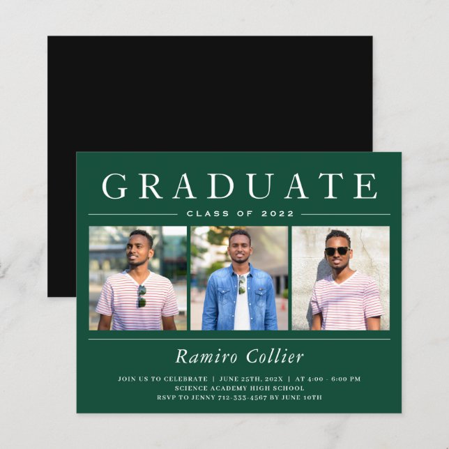 Modern typografi 3 Photo Studenten Firande (Fram/baksida)