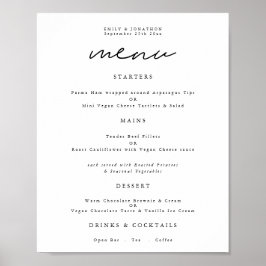 Modern typografi Alla färger Skriftlig bröllopsmen Poster