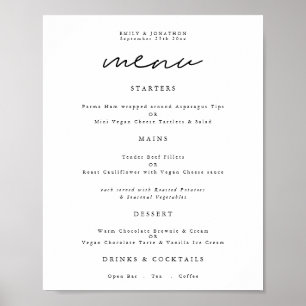 Modern typografi Alla färger Skriftlig bröllopsmen Poster
