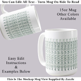 Modern typografi anpassad hemlig meddelande GG Kaffemugg