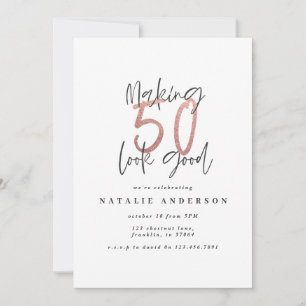 Modern typografi av chicen ro guld under femtioårs