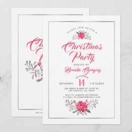 Modern typografi av julfestinbjudan inbjudningar