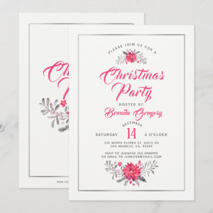 Modern typografi av julfestinbjudan inbjudningar