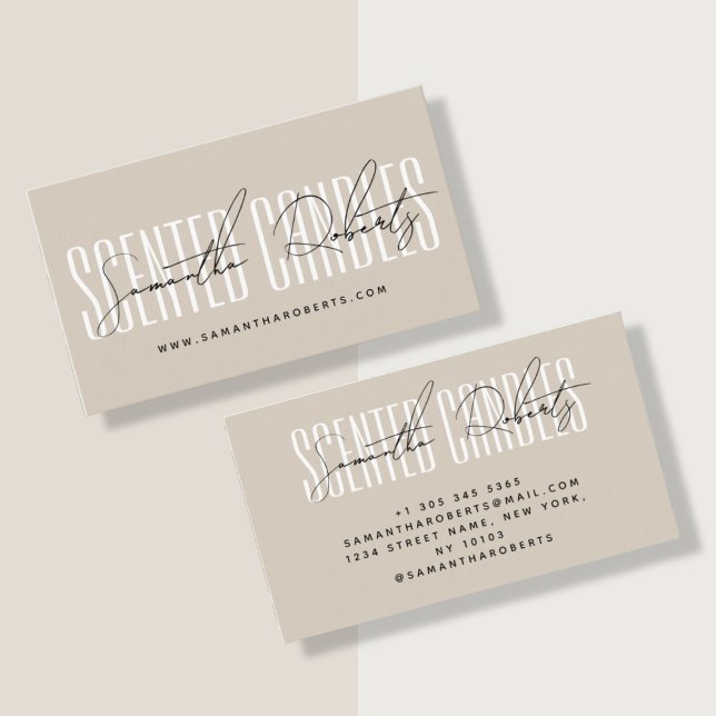 Modern typografi av ljussken visitkort (Skapare uppladdad)