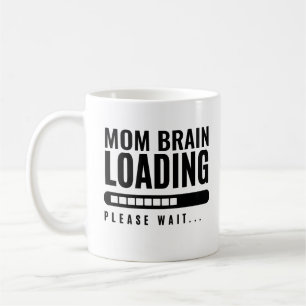 Modern typografi av Mamma-hjärninläsning Vänta Kaffemugg
