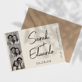 &Modern typografi B&W Spara datumet Foto Qr-kod