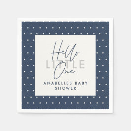 Modern typografi babydusch hej liten en pappersservett