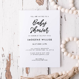 Modern typografi Babydusch Inbjudningar
