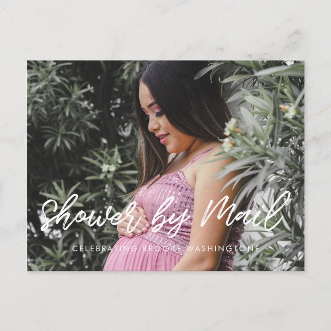 Modern typografi - babyvisning med e-postfoto vykort (Framsida)