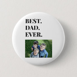 Modern typografi Bästa Pappa någonsin barnfoto Knapp