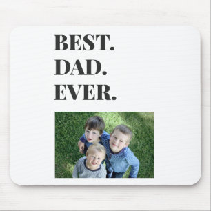 Modern typografi Bästa Pappa någonsin barnfoto Musmatta