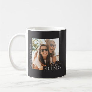Modern typografi bästa vänners foto kaffemugg