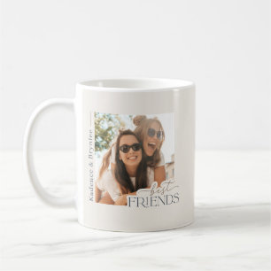 Modern typografi bästa vänners foto kaffemugg