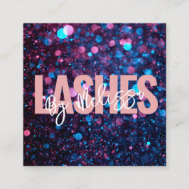Modern typografi - Beauty Makeup Artist Lash Fyrkantigt Visitkort